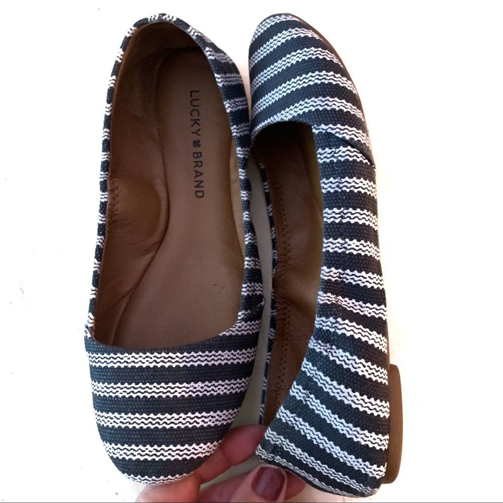 Lucky Brand Striped Flats Sz 6 - Picture 3 of 7